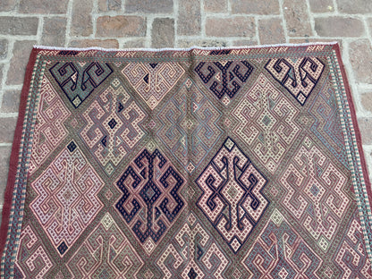 Handmade Afghan Kuchi Design Kilim Rug 195 CM x 151 CM KAS#263
