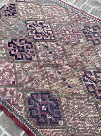 Handmade Afghan Kuchi Design Kilim Rug 195 CM x 151 CM KAS#263