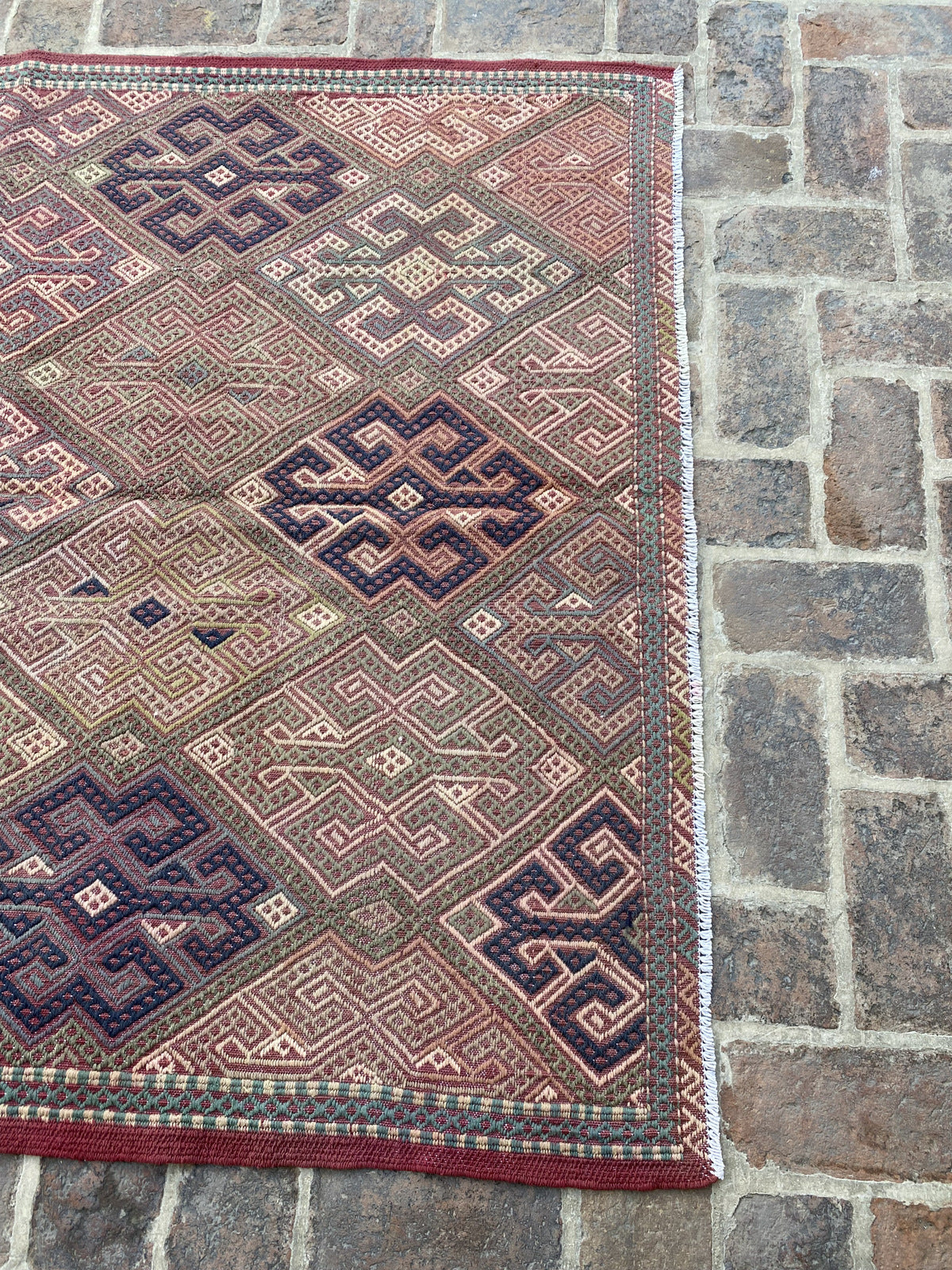Handmade Afghan Kuchi Design Kilim Rug 195 CM x 151 CM KAS#263