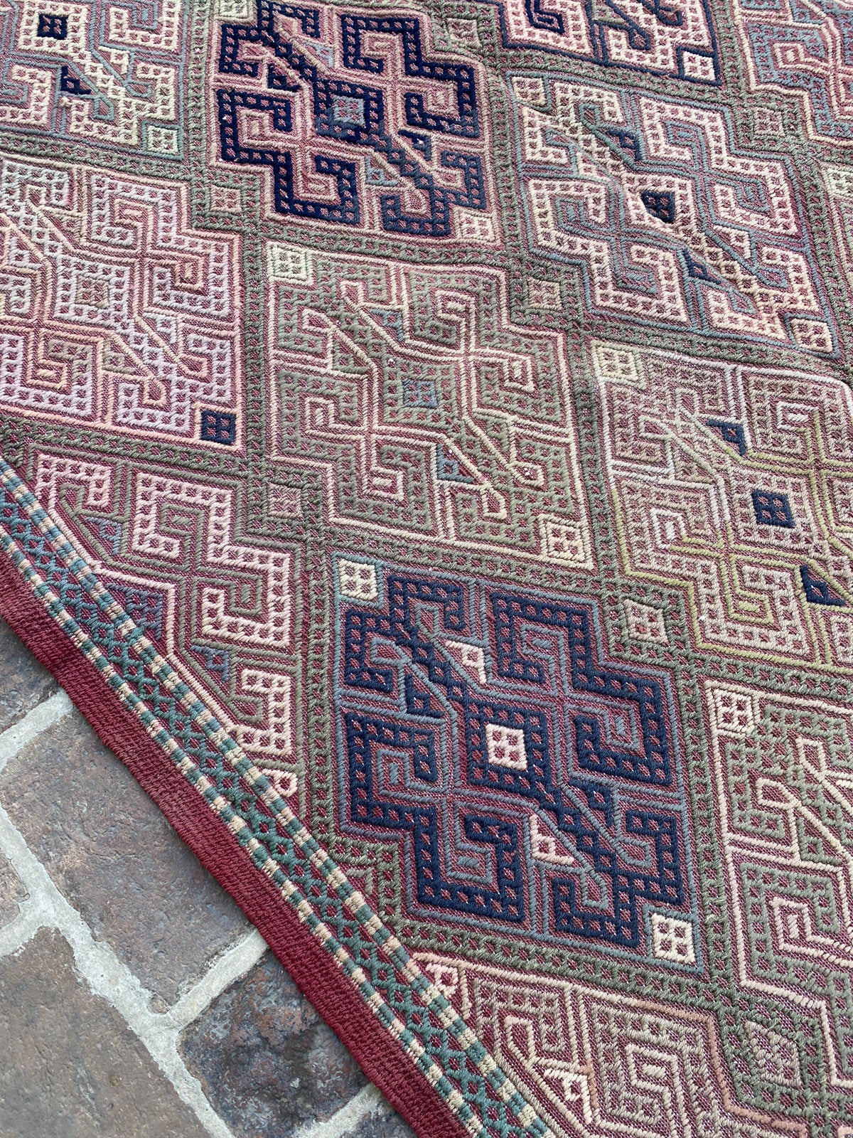 Handmade Afghan Kuchi Design Kilim Rug 195 CM x 151 CM KAS#263