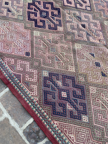 Handmade Afghan Kuchi Design Kilim Rug 195 CM x 151 CM KAS#263