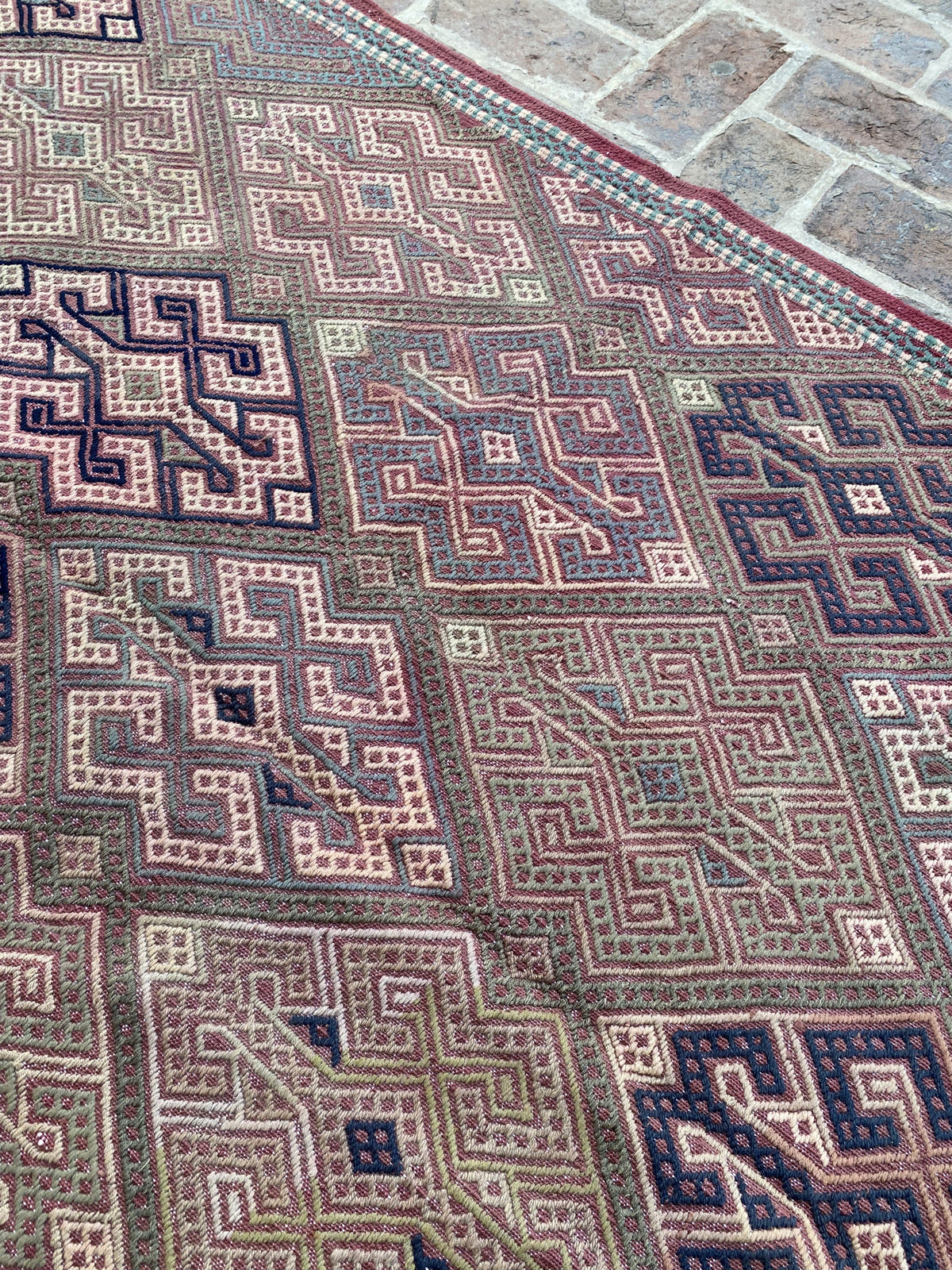 Handmade Afghan Kuchi Design Kilim Rug 195 CM x 151 CM KAS#263