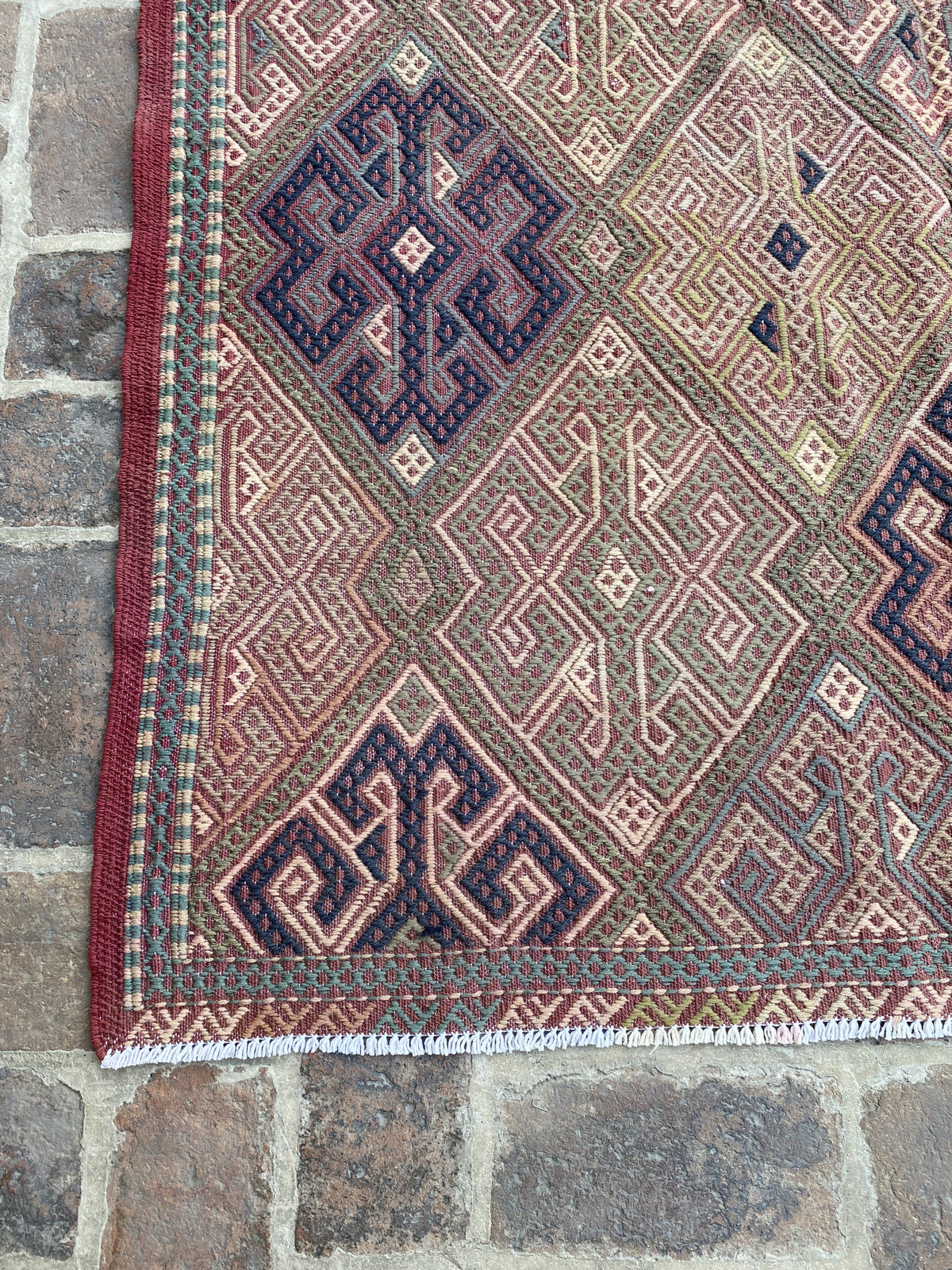 Handmade Afghan Kuchi Design Kilim Rug 195 CM x 151 CM KAS#263