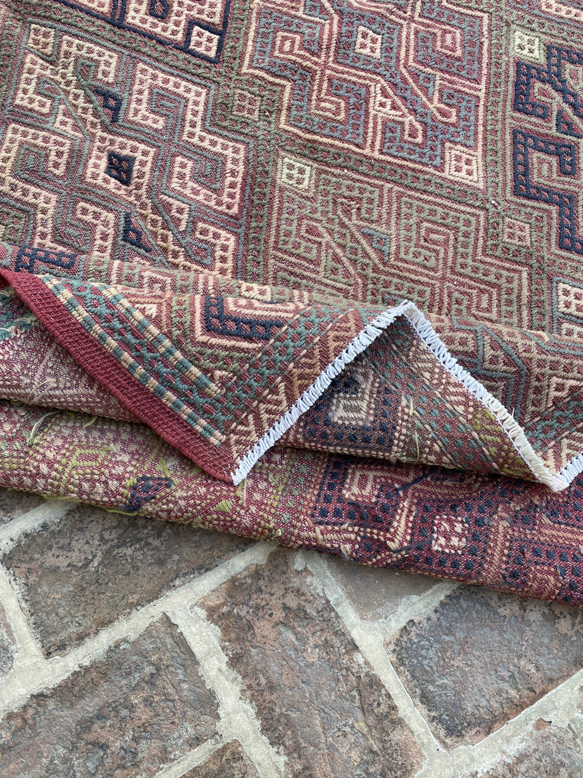 Handmade Afghan Kuchi Design Kilim Rug 195 CM x 151 CM KAS#263