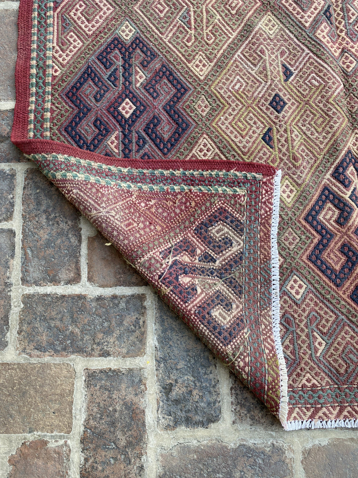 Handmade Afghan Kuchi Design Kilim Rug 195 CM x 151 CM KAS#263