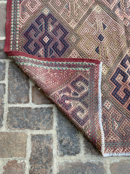 Handmade Afghan Kuchi Design Kilim Rug 195 CM x 151 CM KAS#263