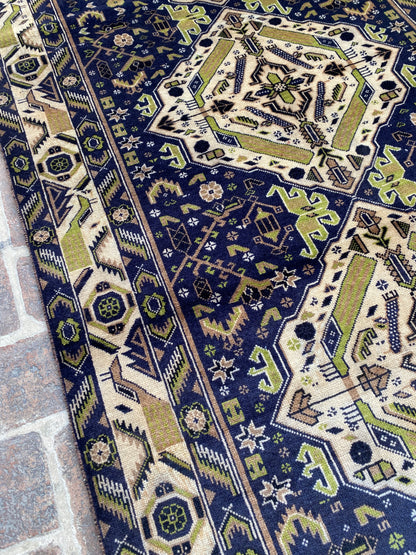 Handmade Afghan Traditional Balochi Rug 204 CM x 110 CM KAS#307