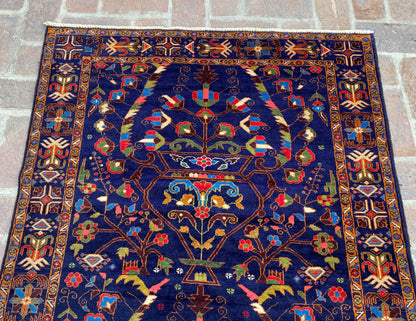 Handmade Afghan Traditional Balochi Rug 245 CM x 118 CM KAS#306