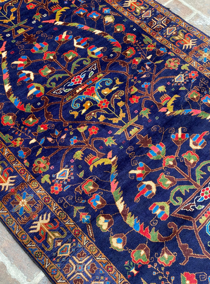 Handmade Afghan Traditional Balochi Rug 245 CM x 118 CM KAS#306