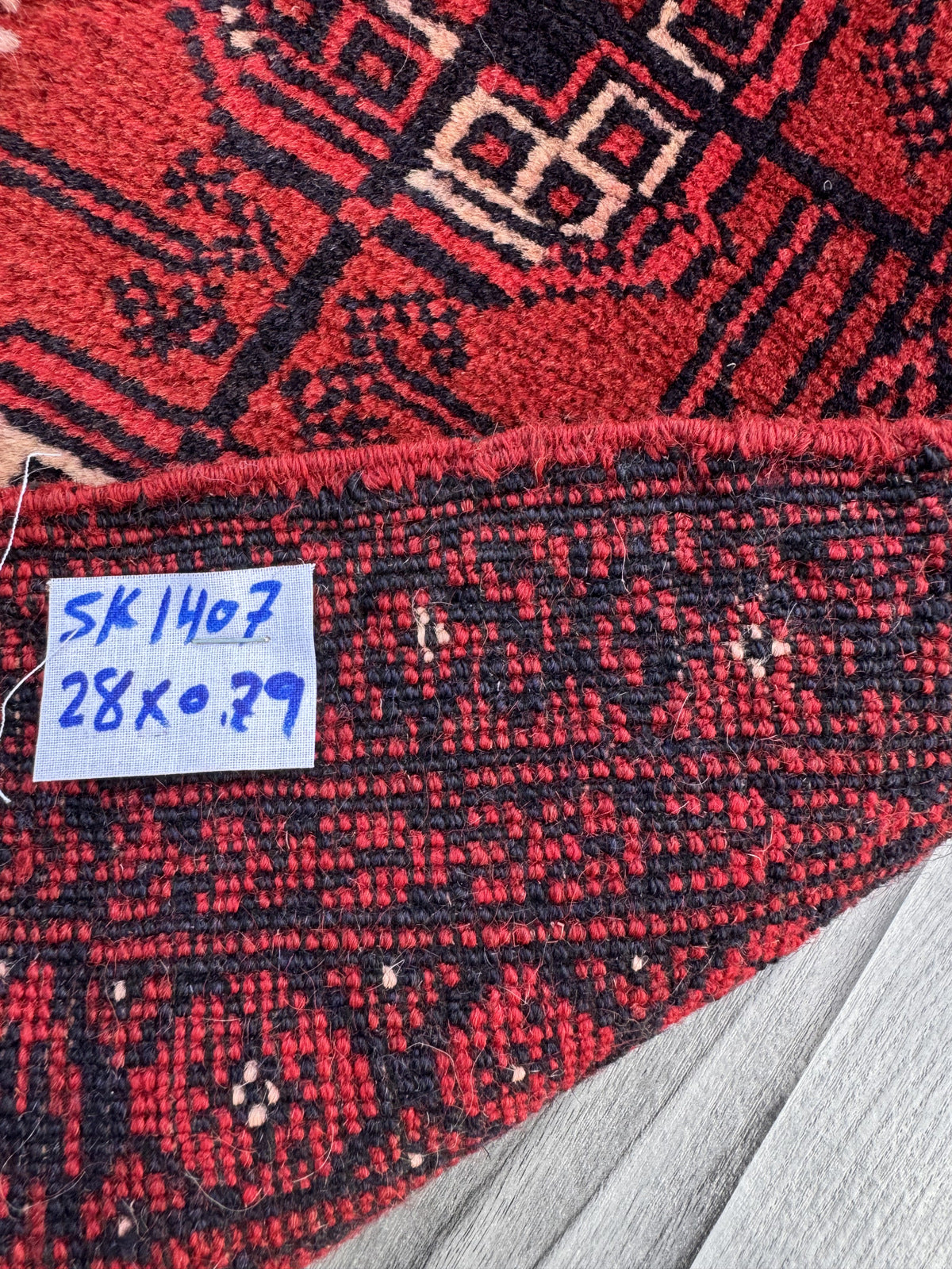 Handmade Afghan Traditional Vintage Hallway Rug  280 CM x 79 CM SK#1407