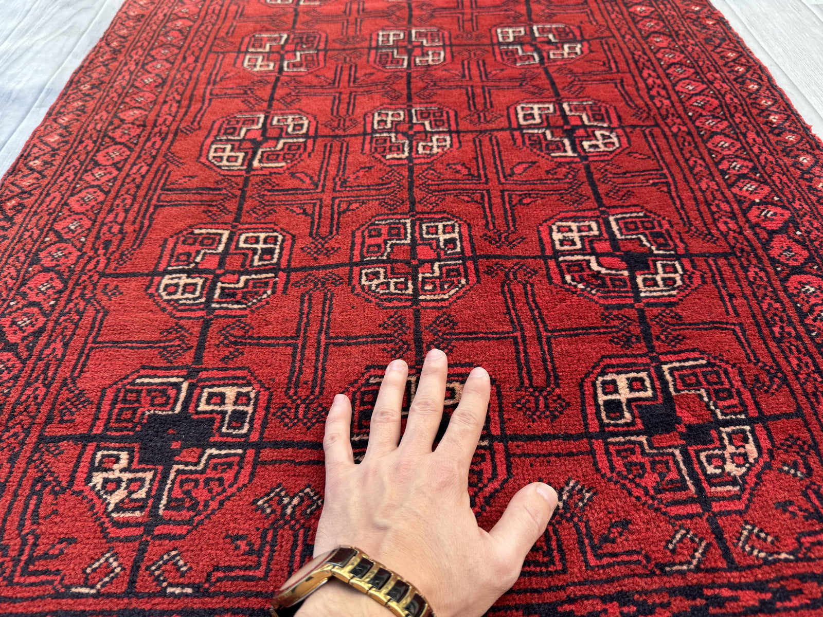 Handmade Afghan Traditional Vintage Hallway Rug  280 CM x 79 CM SK#1407