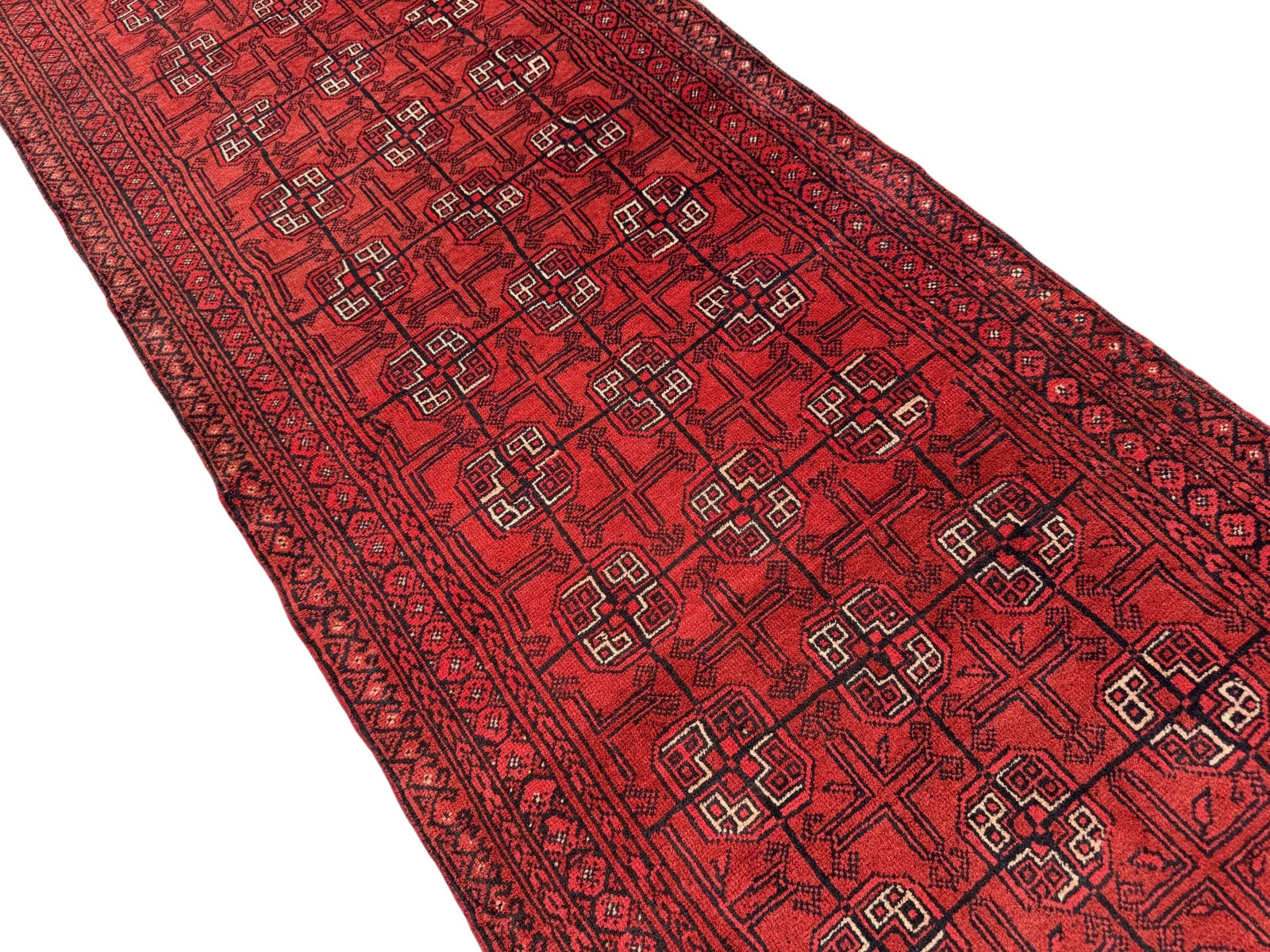 Handmade Afghan Traditional Vintage Hallway Rug  280 CM x 79 CM SK#1407