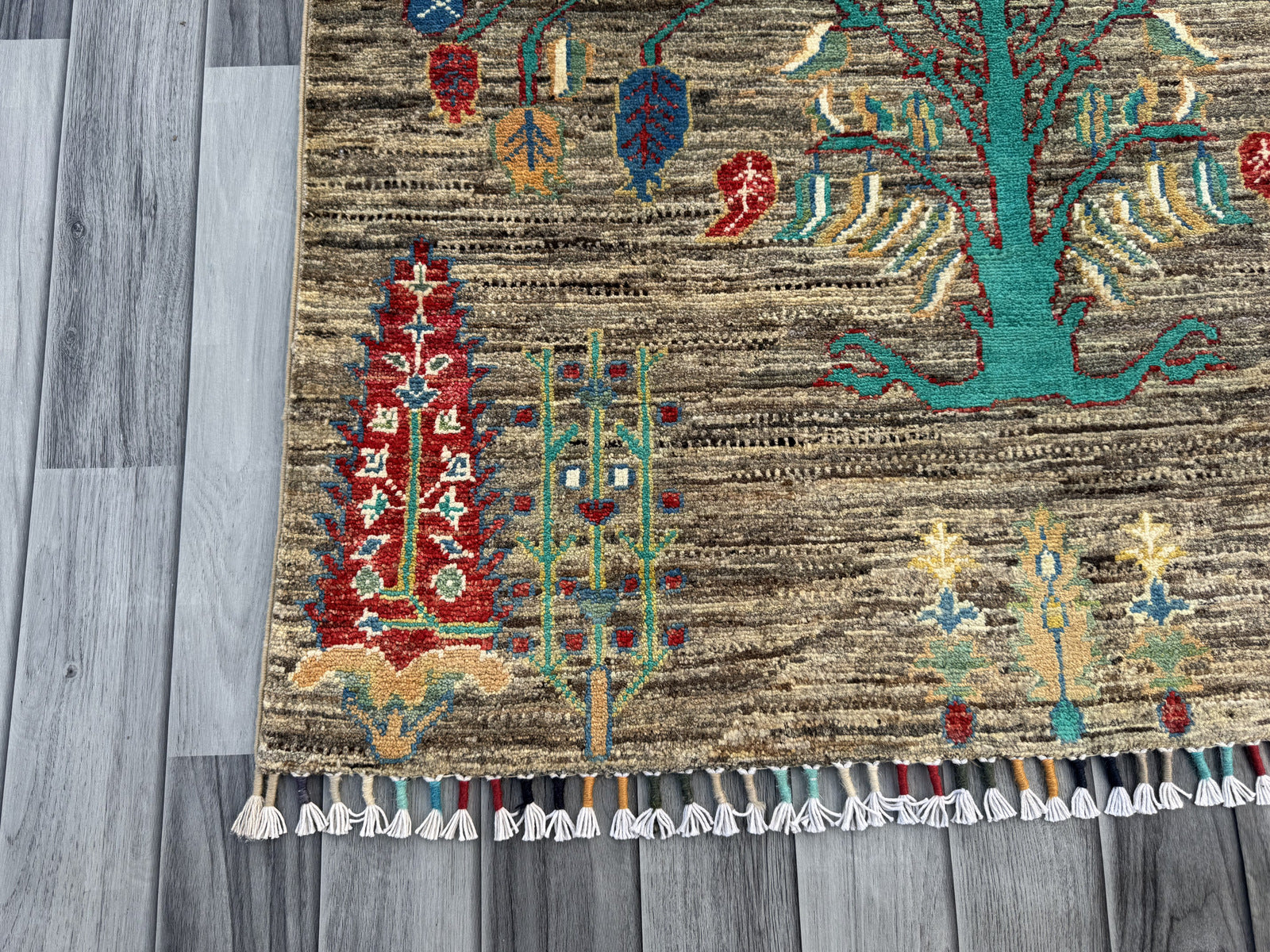 Handmade Chobi Pictorial Wool Rug 153 CM x 102 CM  SS#1406