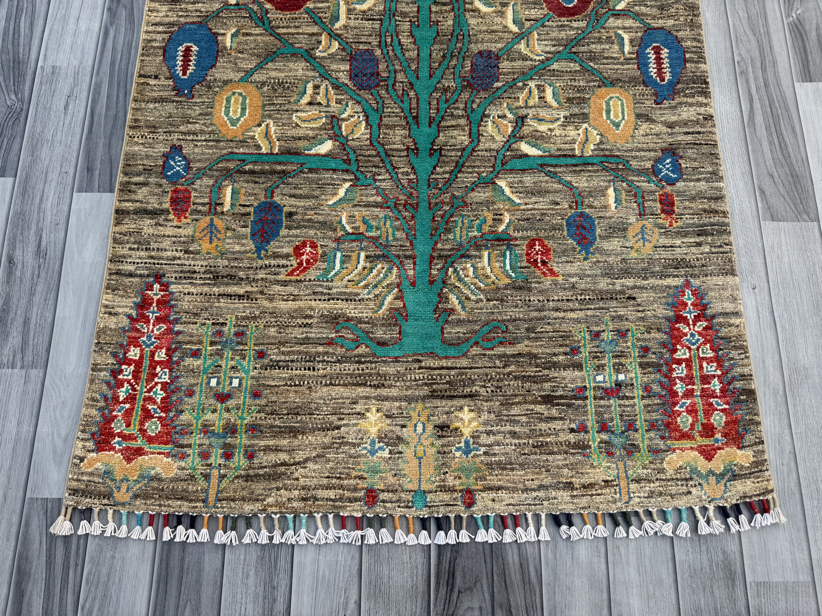 Handmade Chobi Pictorial Wool Rug 153 CM x 102 CM  SS#1406