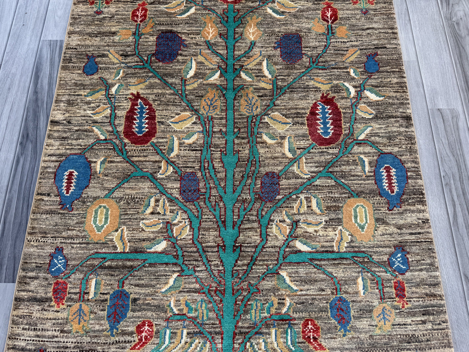 Handmade Chobi Pictorial Wool Rug 153 CM x 102 CM  SS#1406