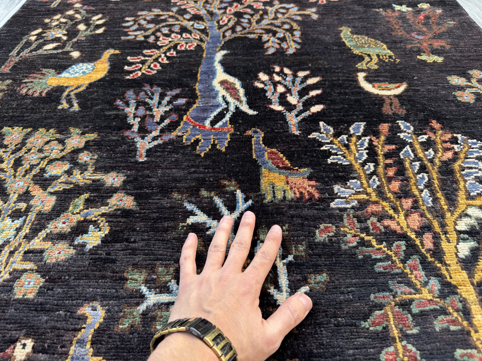 Handmade Chobi Pictorial Wool Rug 149 CM x 102 CM  SS#1405