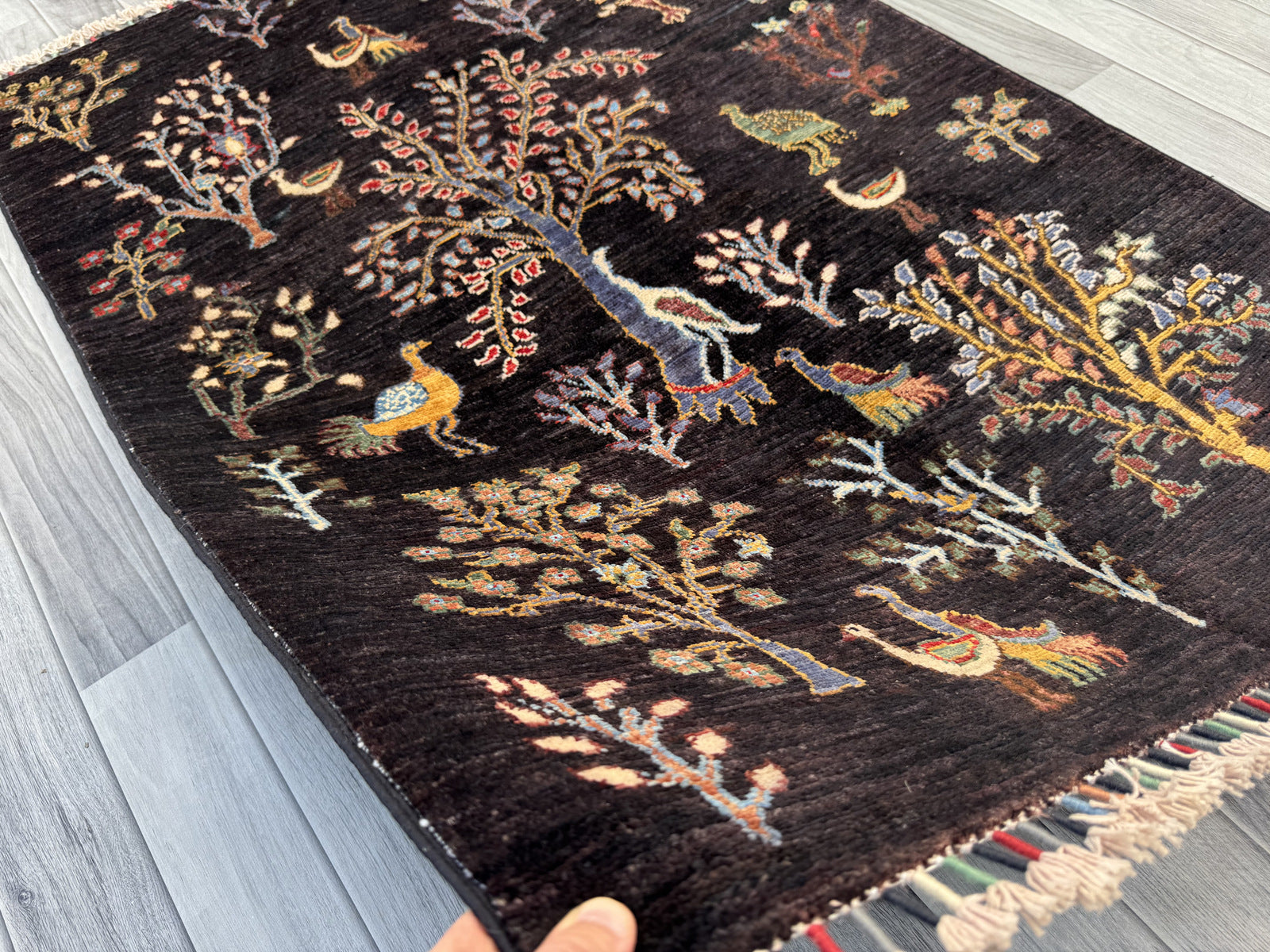 Handmade Chobi Pictorial Wool Rug 149 CM x 102 CM  SS#1405