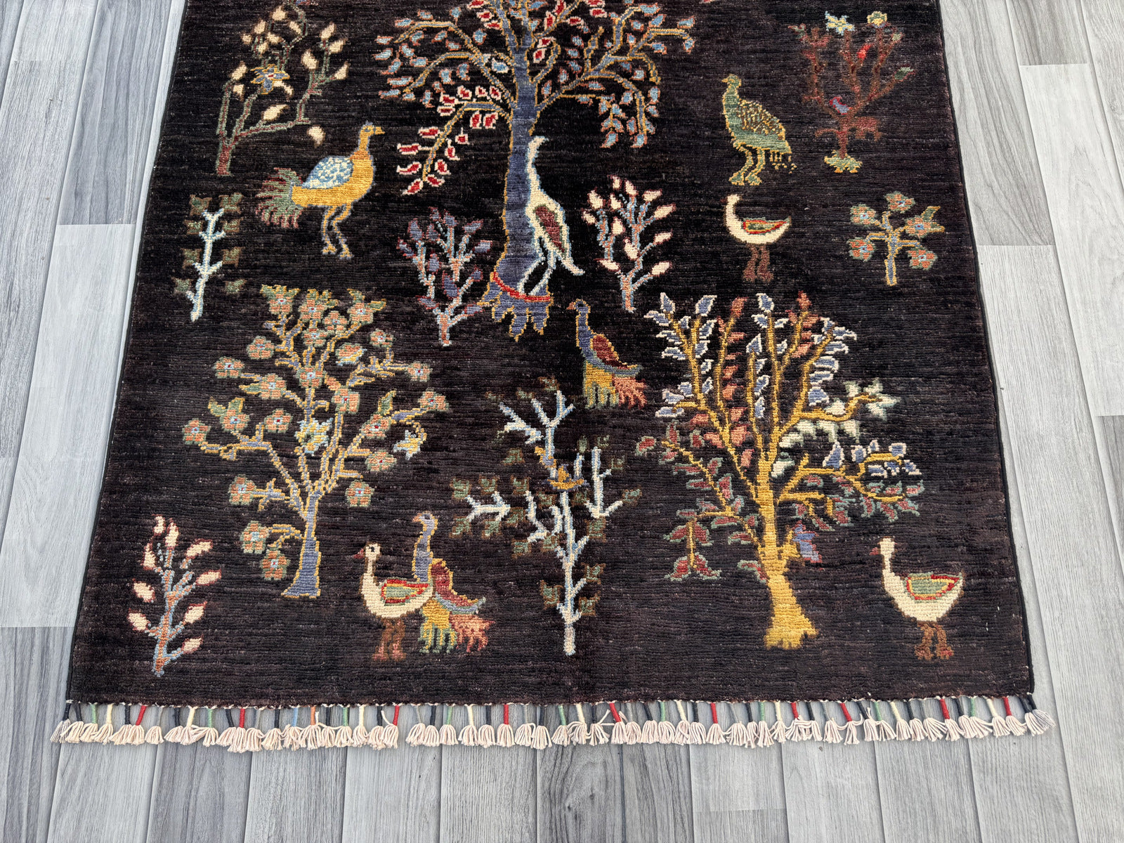 Handmade Chobi Pictorial Wool Rug 149 CM x 102 CM  SS#1405