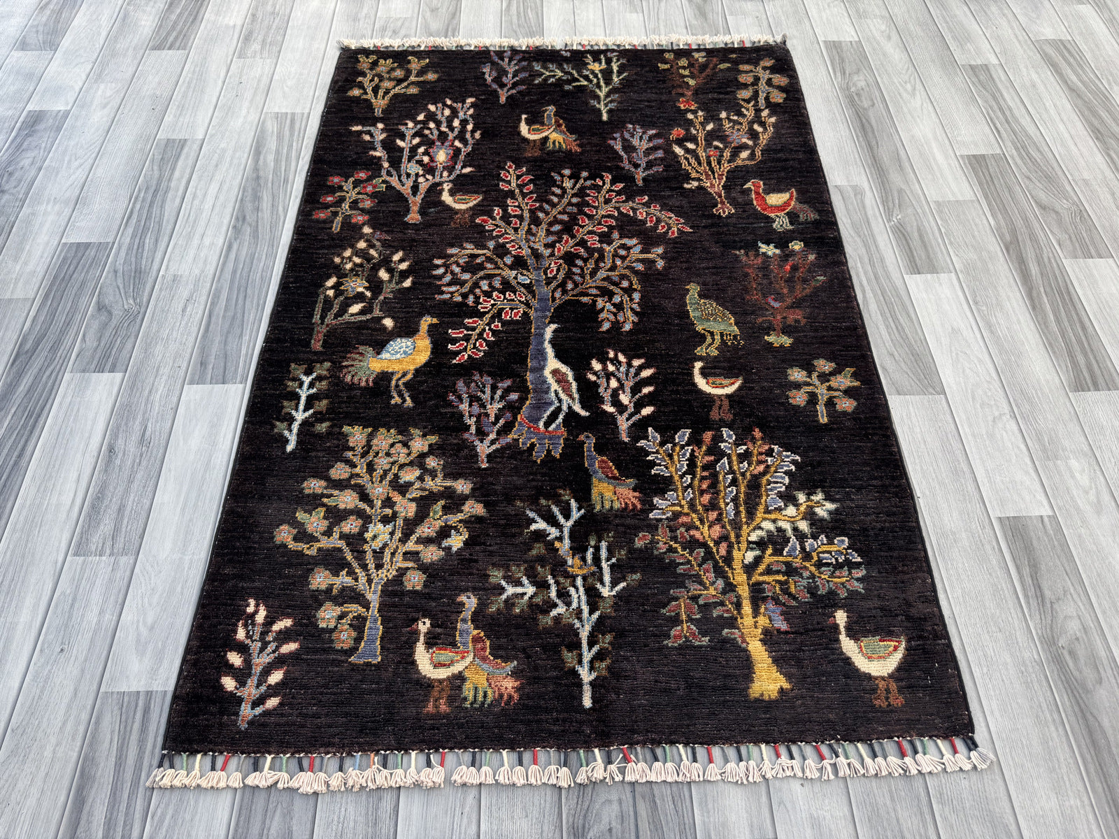 Handmade Chobi Pictorial Wool Rug 149 CM x 102 CM  SS#1405