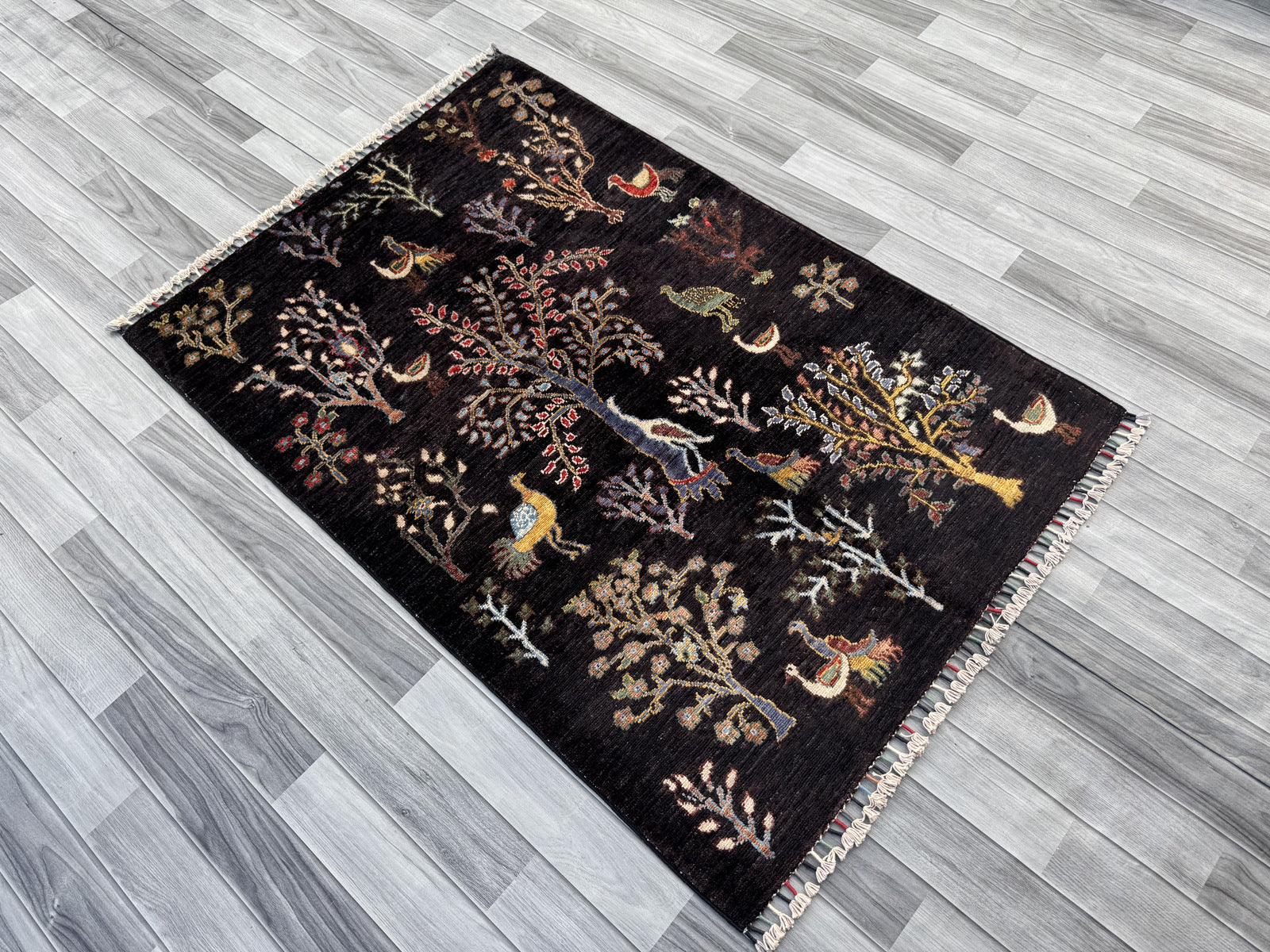 Handmade Chobi Pictorial Wool Rug 149 CM x 102 CM  SS#1405
