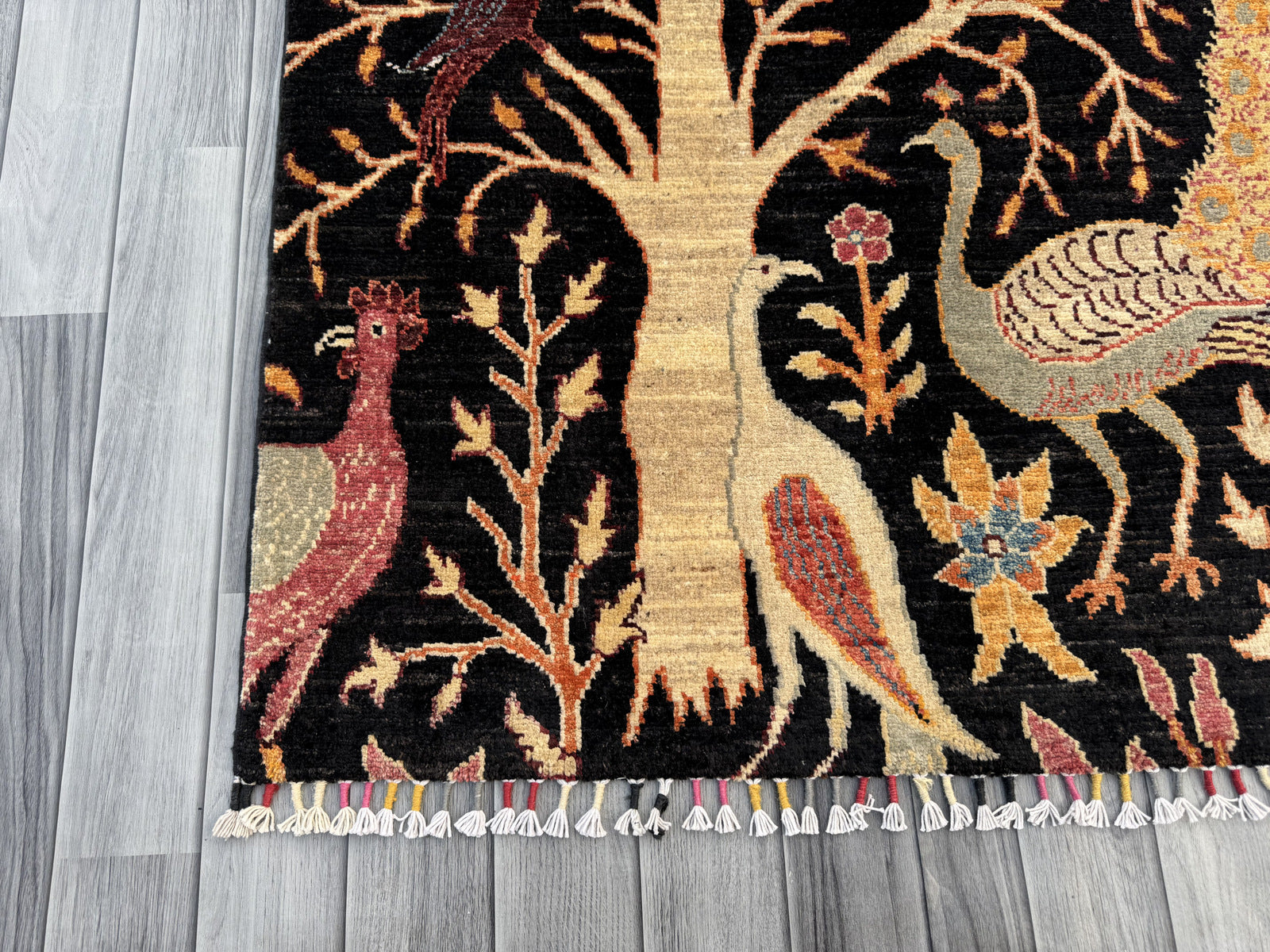 Handmade Chobi Pictorial Wool Rug 151 CM x 96 CM  SS#1404