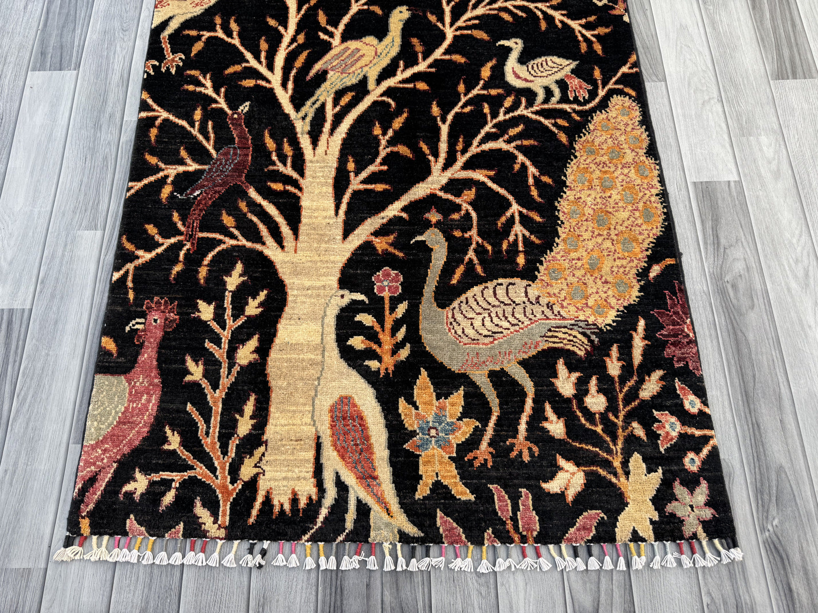 Handmade Chobi Pictorial Wool Rug 151 CM x 96 CM  SS#1404
