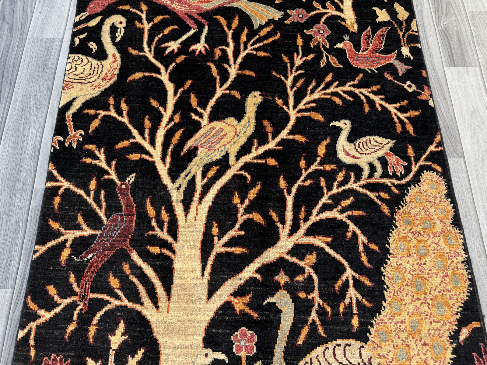Handmade Chobi Pictorial Wool Rug 151 CM x 96 CM  SS#1404