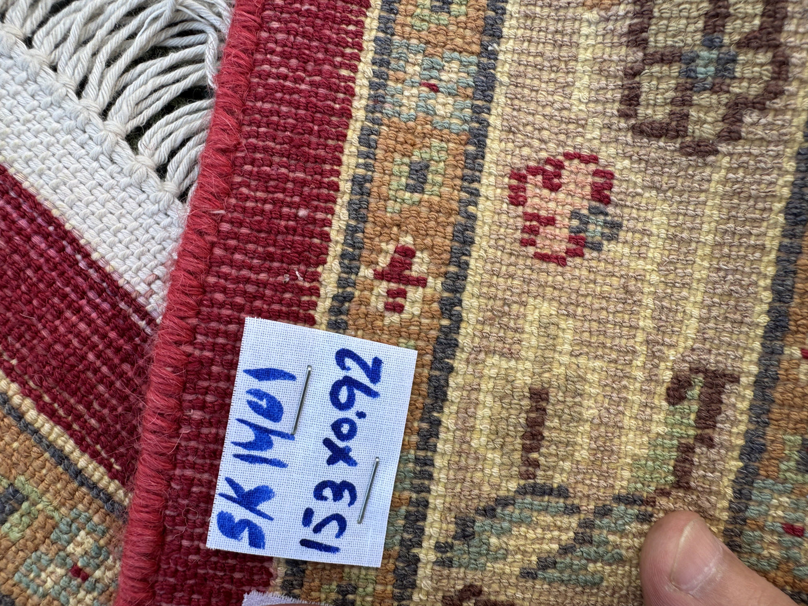 Handmade Traditional Afghan Pictorial  Rug  153 CM x 92 CM SK#1401