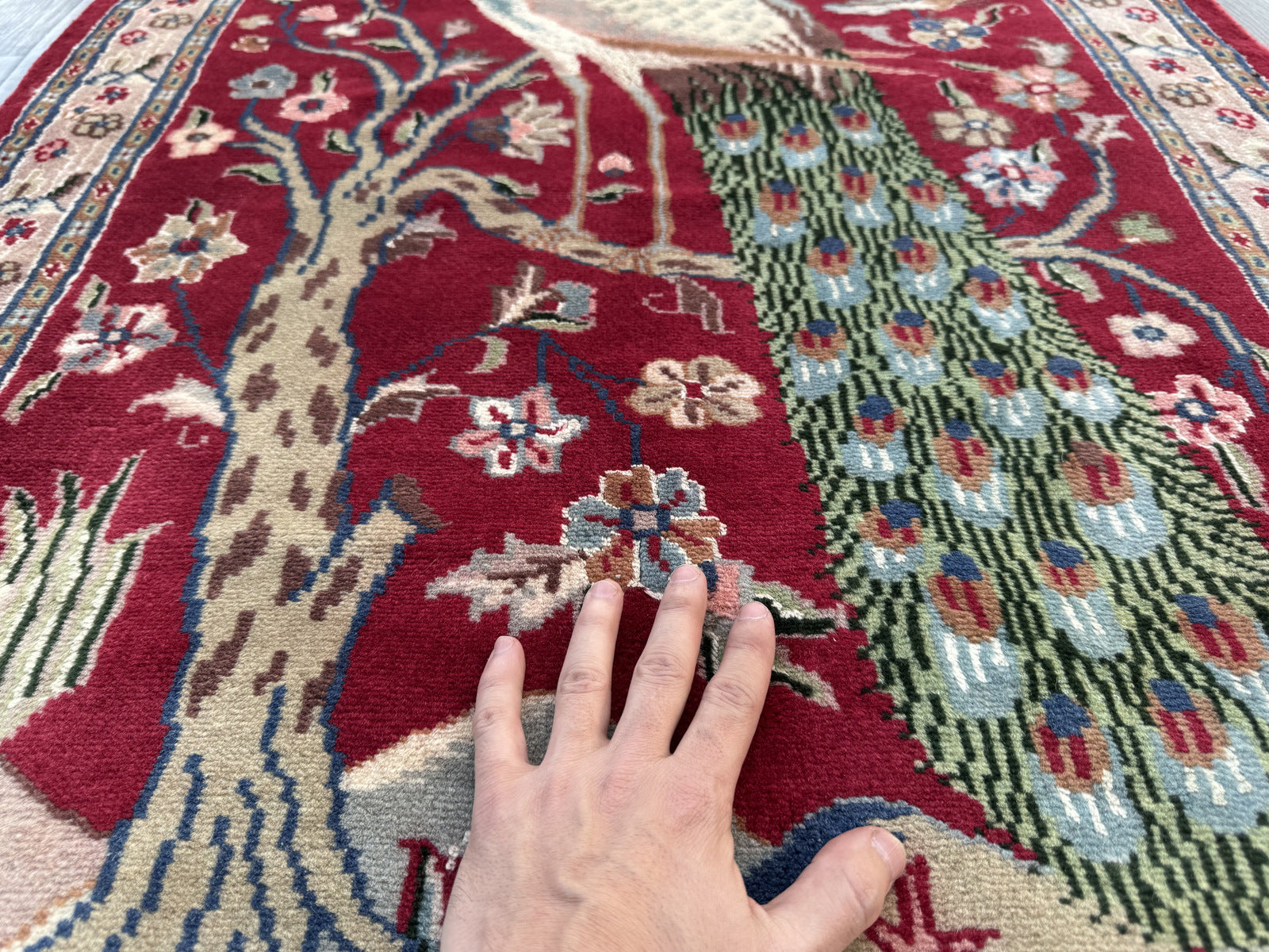 Handmade Traditional Afghan Pictorial  Rug  153 CM x 92 CM SK#1401