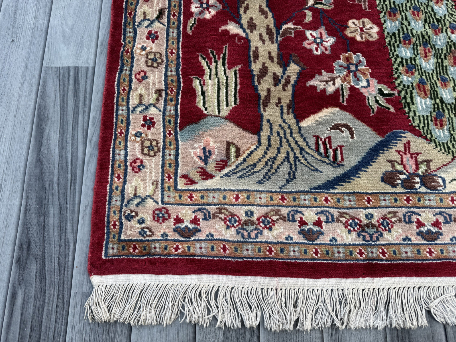 Handmade Traditional Afghan Pictorial  Rug  153 CM x 92 CM SK#1401