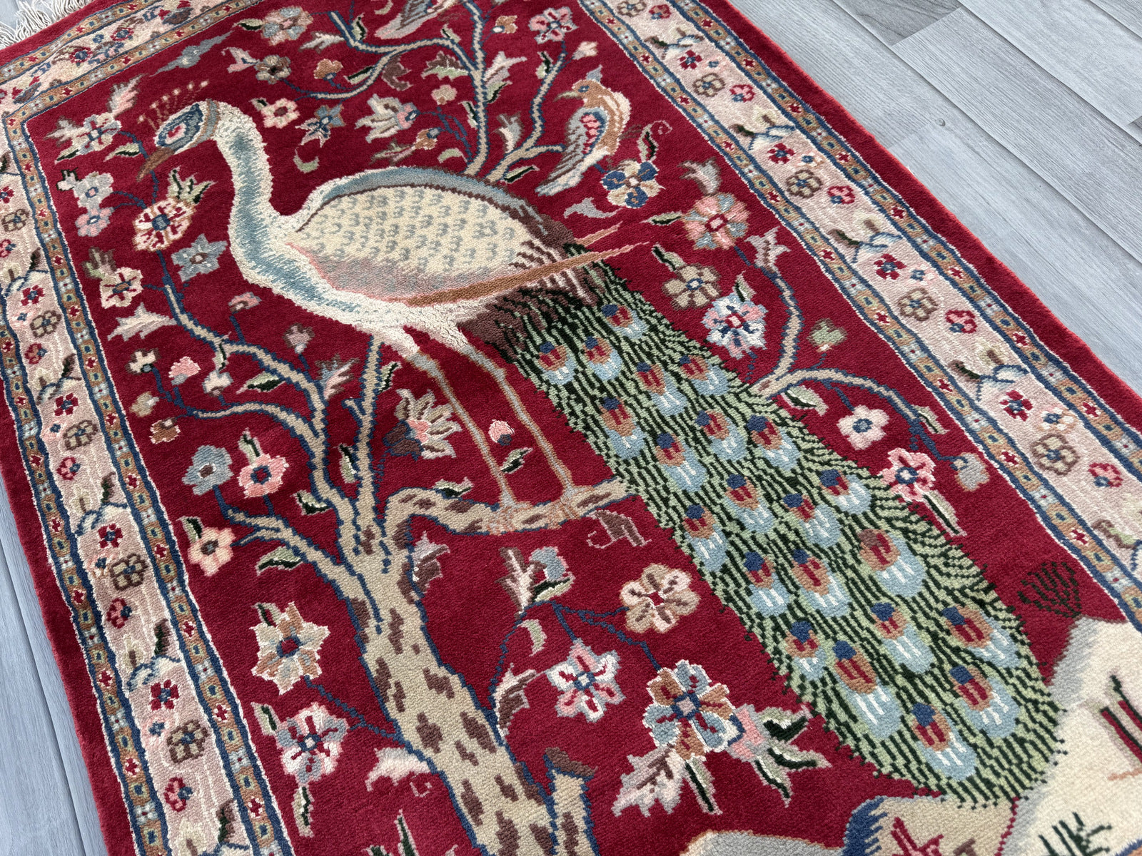 Handmade Traditional Afghan Pictorial  Rug  153 CM x 92 CM SK#1401