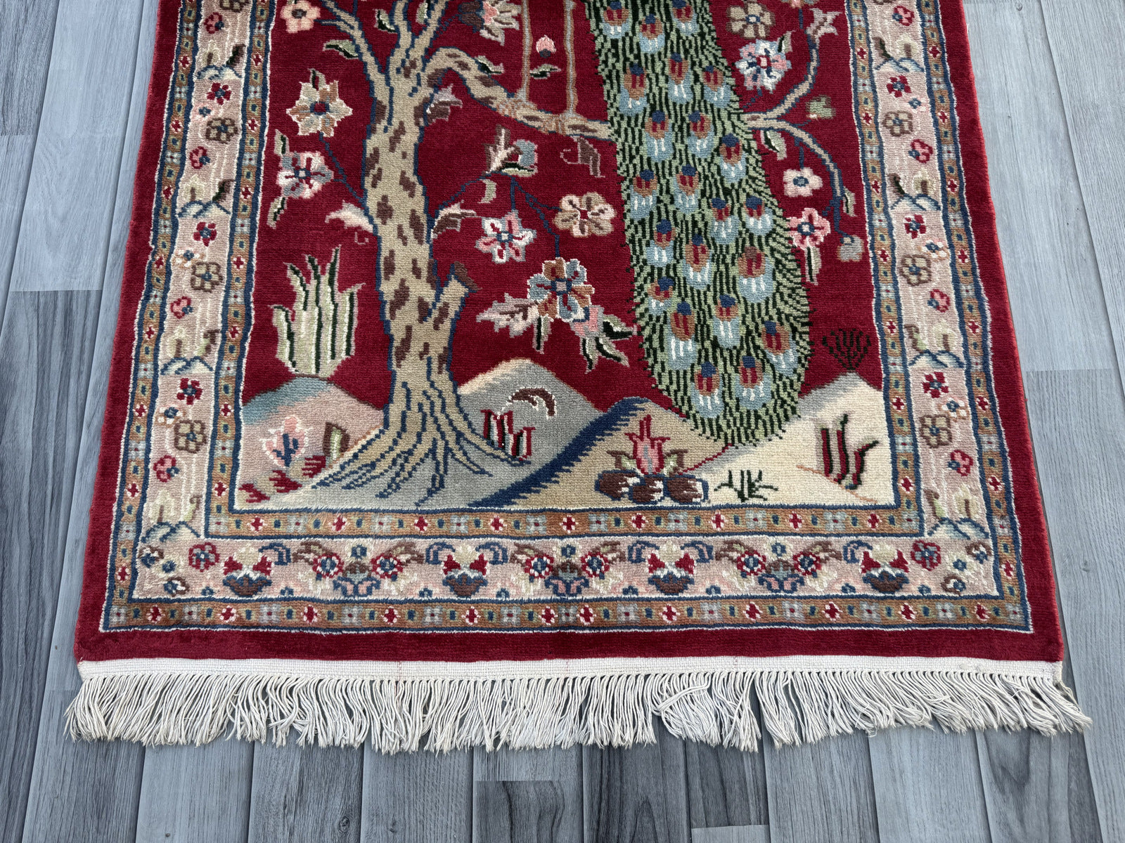 Handmade Traditional Afghan Pictorial  Rug  153 CM x 92 CM SK#1401