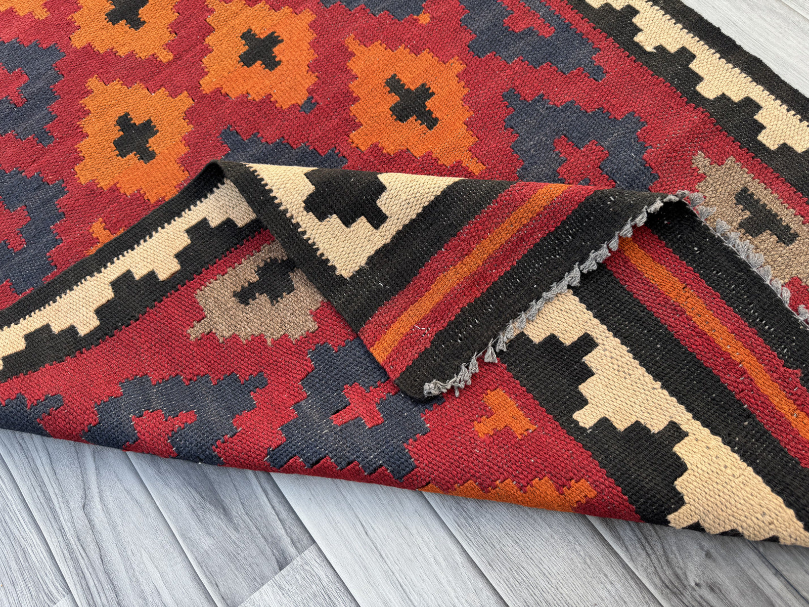 Handmade Afghan Traditional Hallway Kilim Rug  200 CM x 95 CM  SK #1399