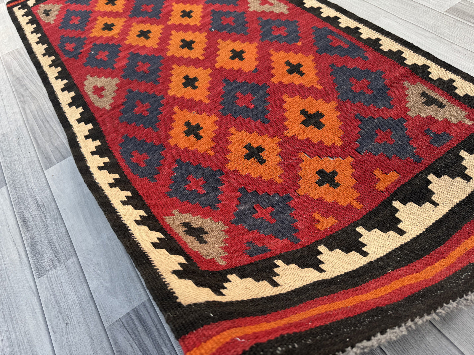 Handmade Afghan Traditional Hallway Kilim Rug  200 CM x 95 CM  SK #1399