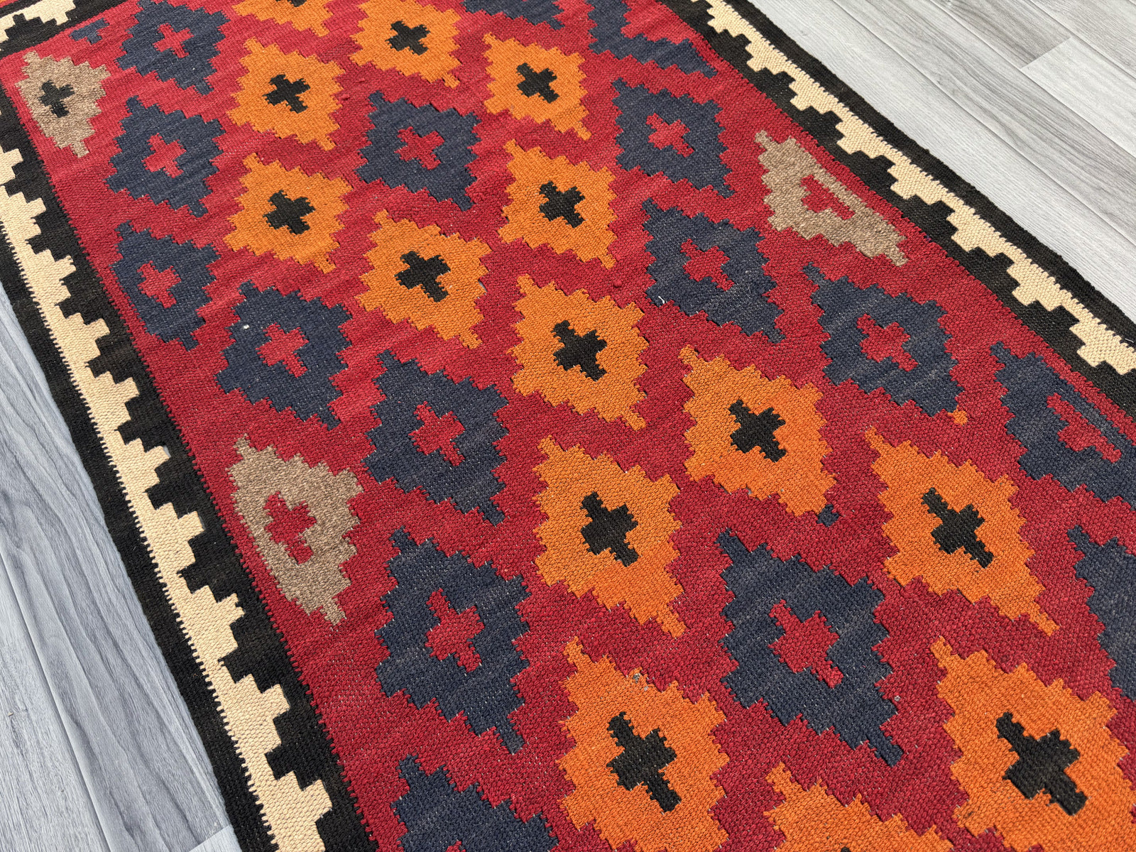 Handmade Afghan Traditional Hallway Kilim Rug  200 CM x 95 CM  SK #1399