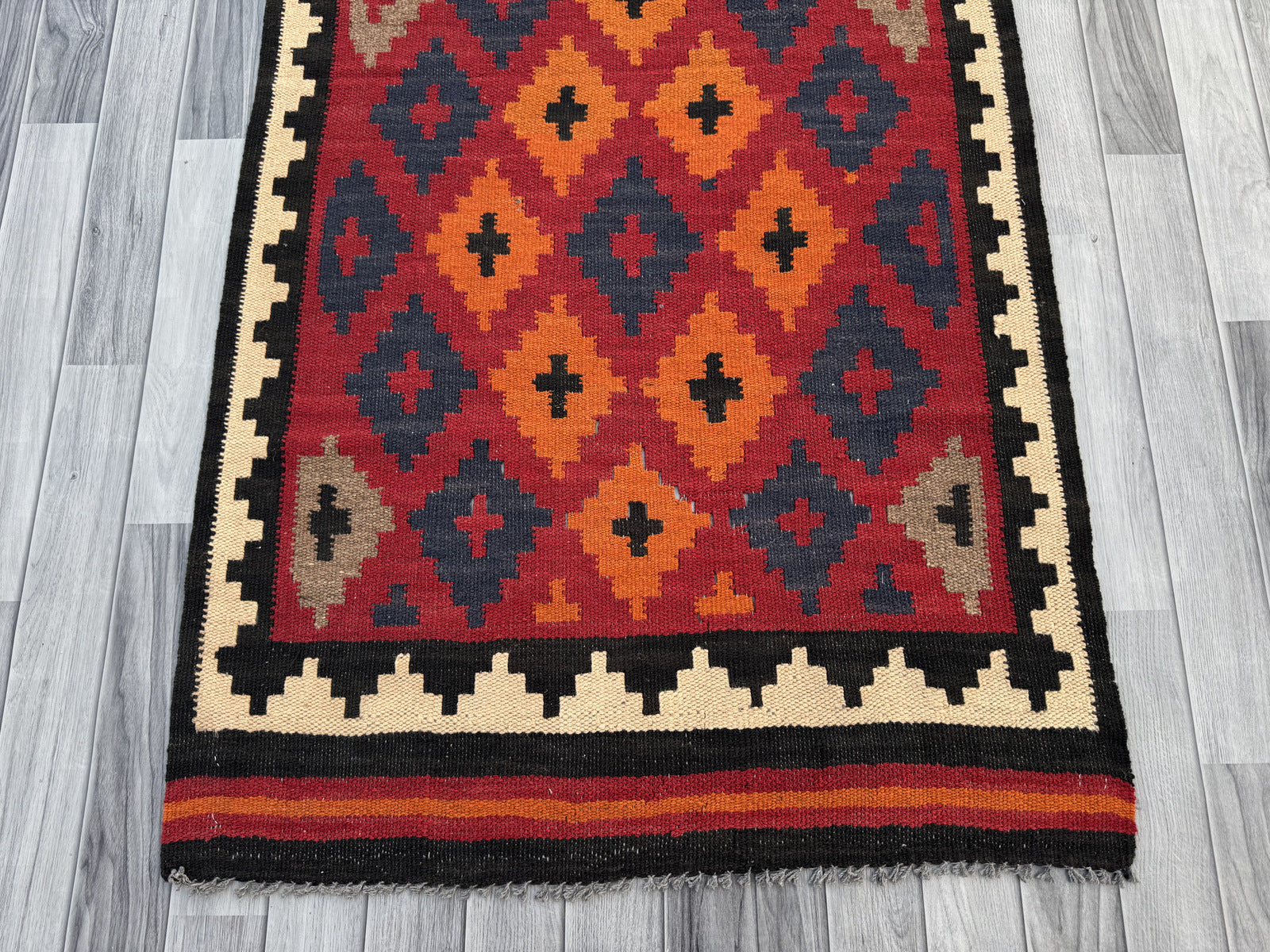Handmade Afghan Traditional Hallway Kilim Rug  200 CM x 95 CM  SK #1399