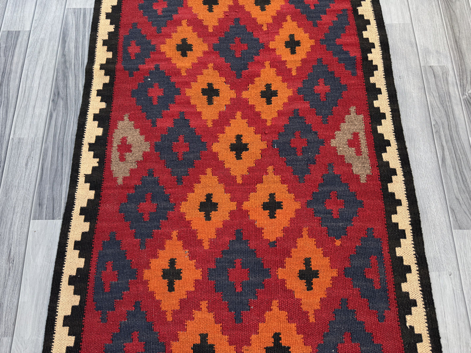 Handmade Afghan Traditional Hallway Kilim Rug  200 CM x 95 CM  SK #1399