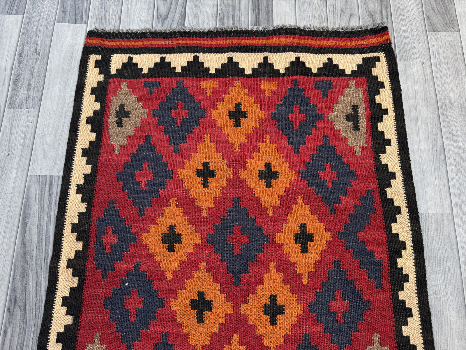 Handmade Afghan Traditional Hallway Kilim Rug  200 CM x 95 CM  SK #1399