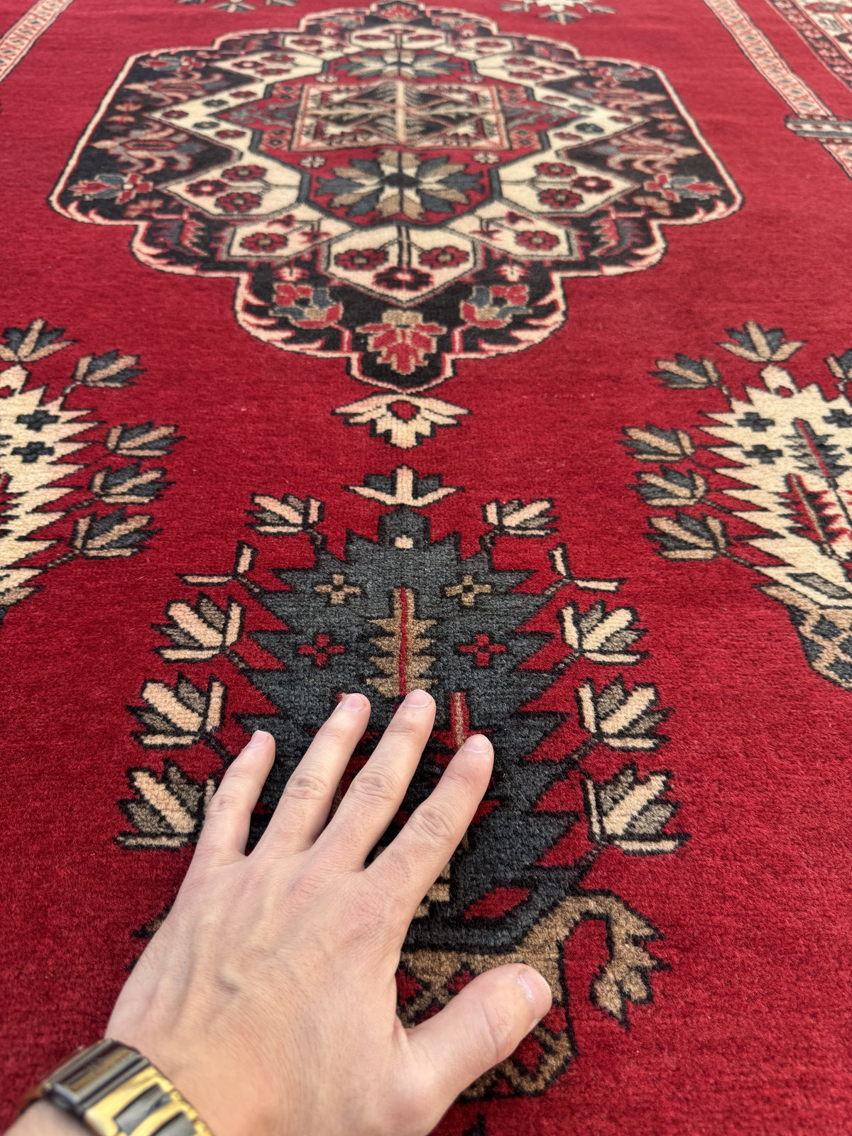Handmade Afghan Traditional Wool Rug 188 CM x 127 CM SK#1395