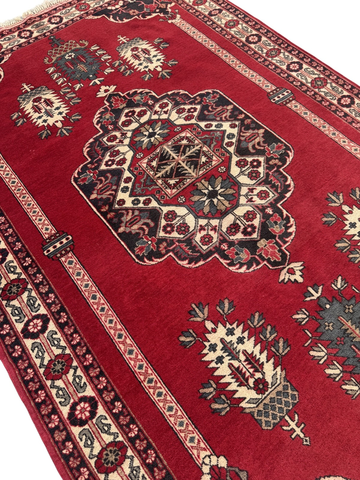 Handmade Afghan Traditional Wool Rug 188 CM x 127 CM SK#1395