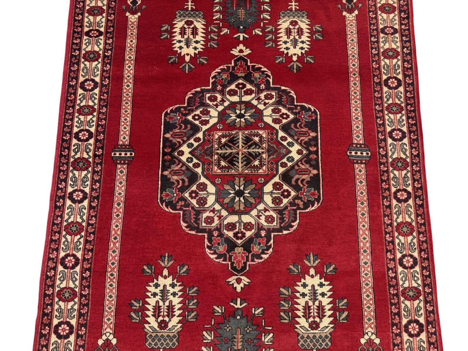 Handmade Afghan Traditional Wool Rug 188 CM x 127 CM SK#1395