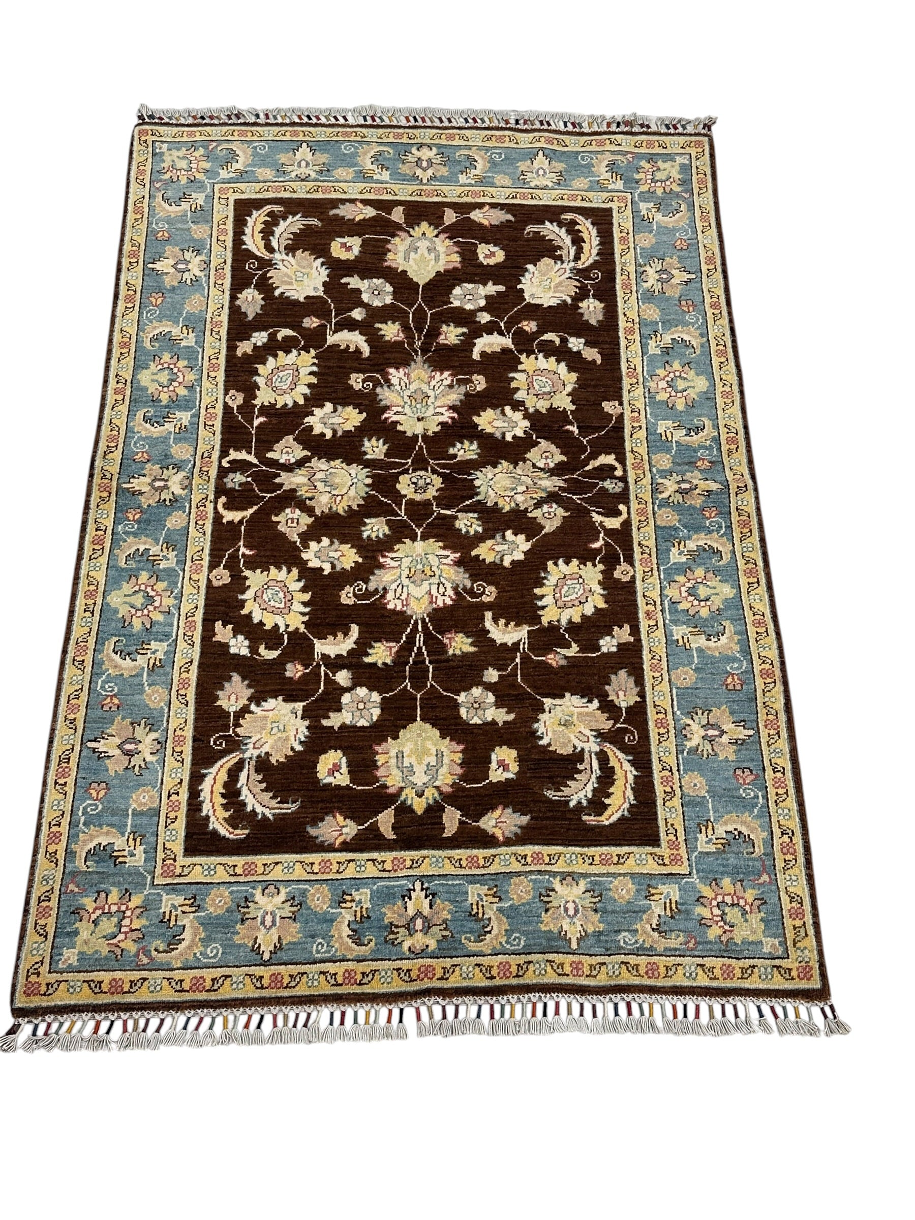 Hand-Knotted Chobi Wool Rug 195 CM  x 122 CM SK#2020