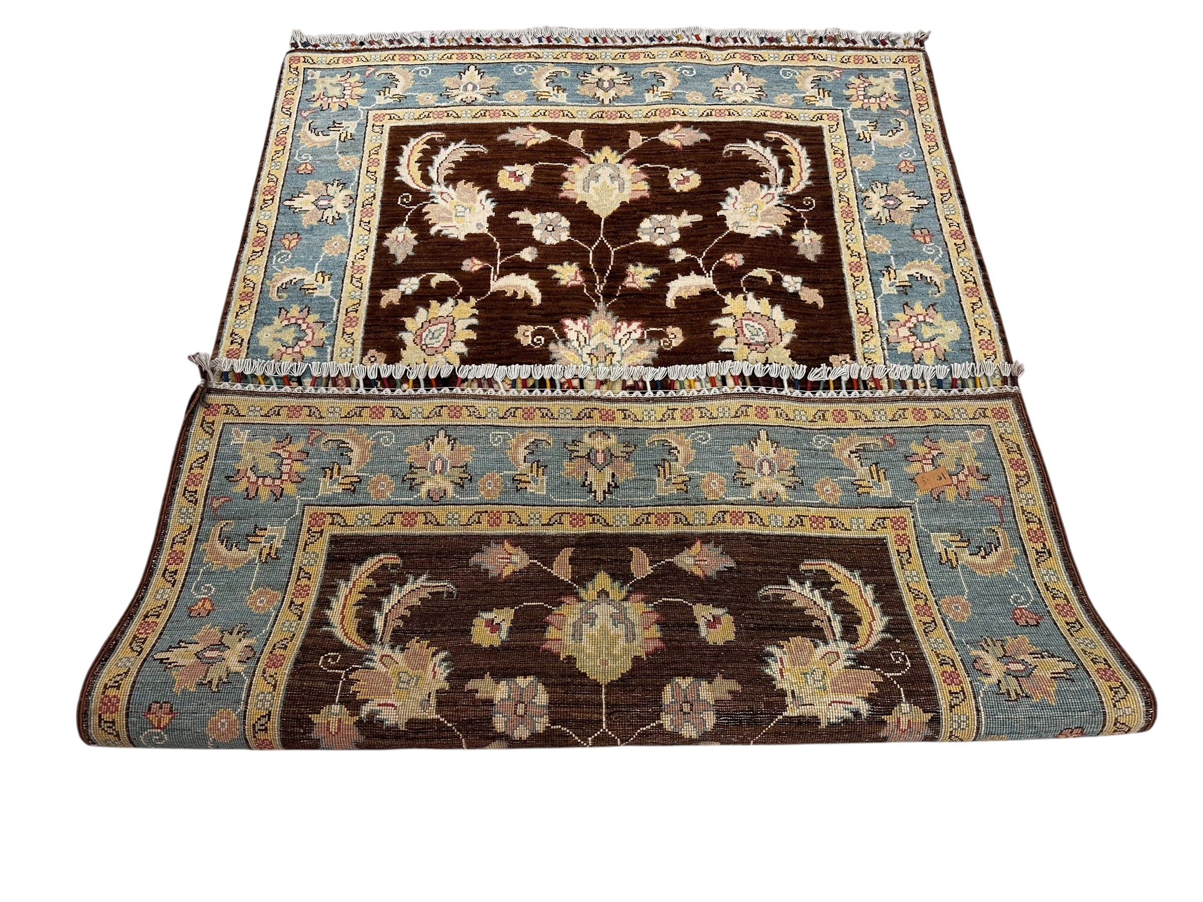 Hand-Knotted Chobi Wool Rug 195 CM  x 122 CM SK#2020