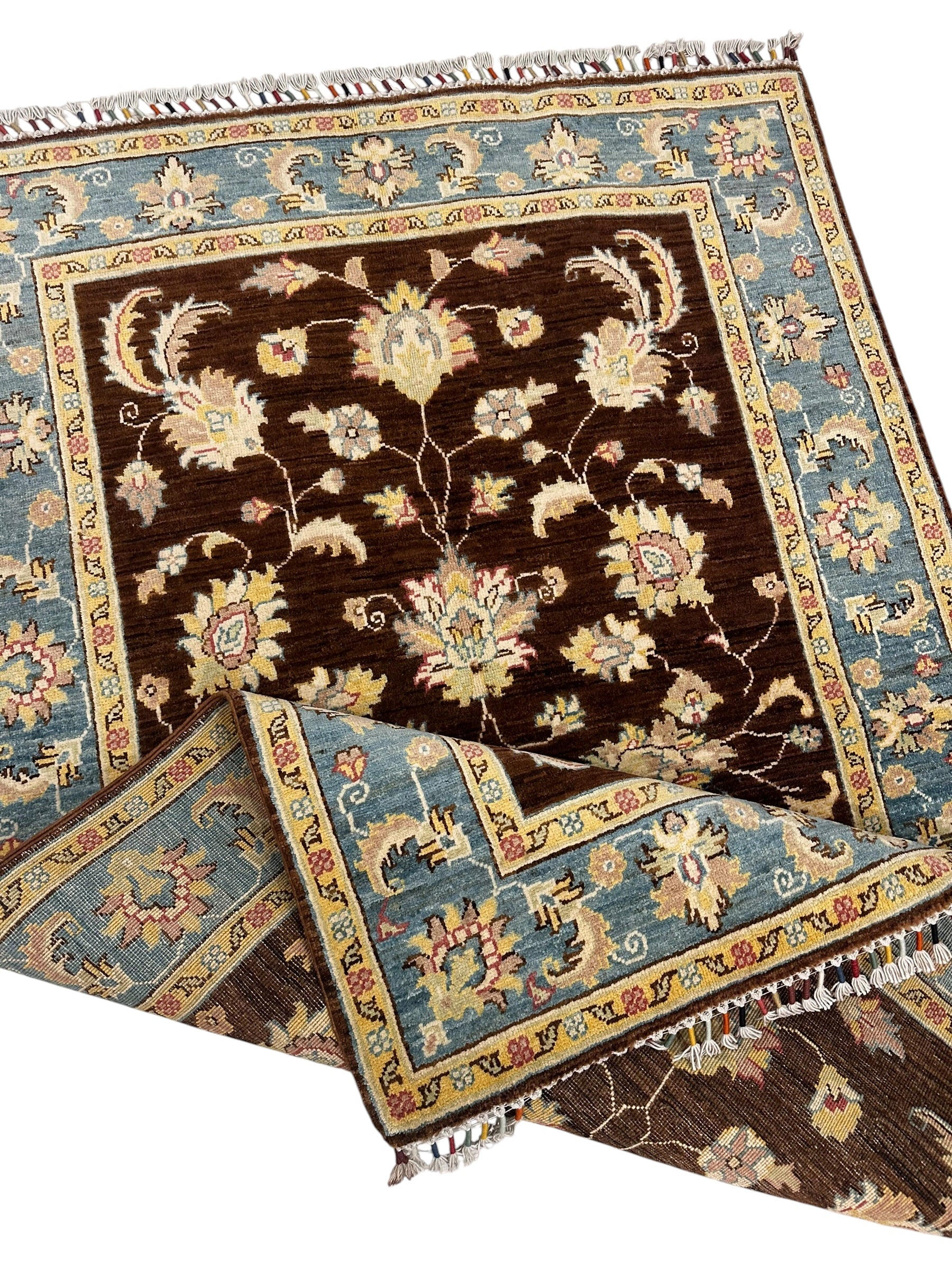 Hand-Knotted Chobi Wool Rug 195 CM  x 122 CM SK#2020