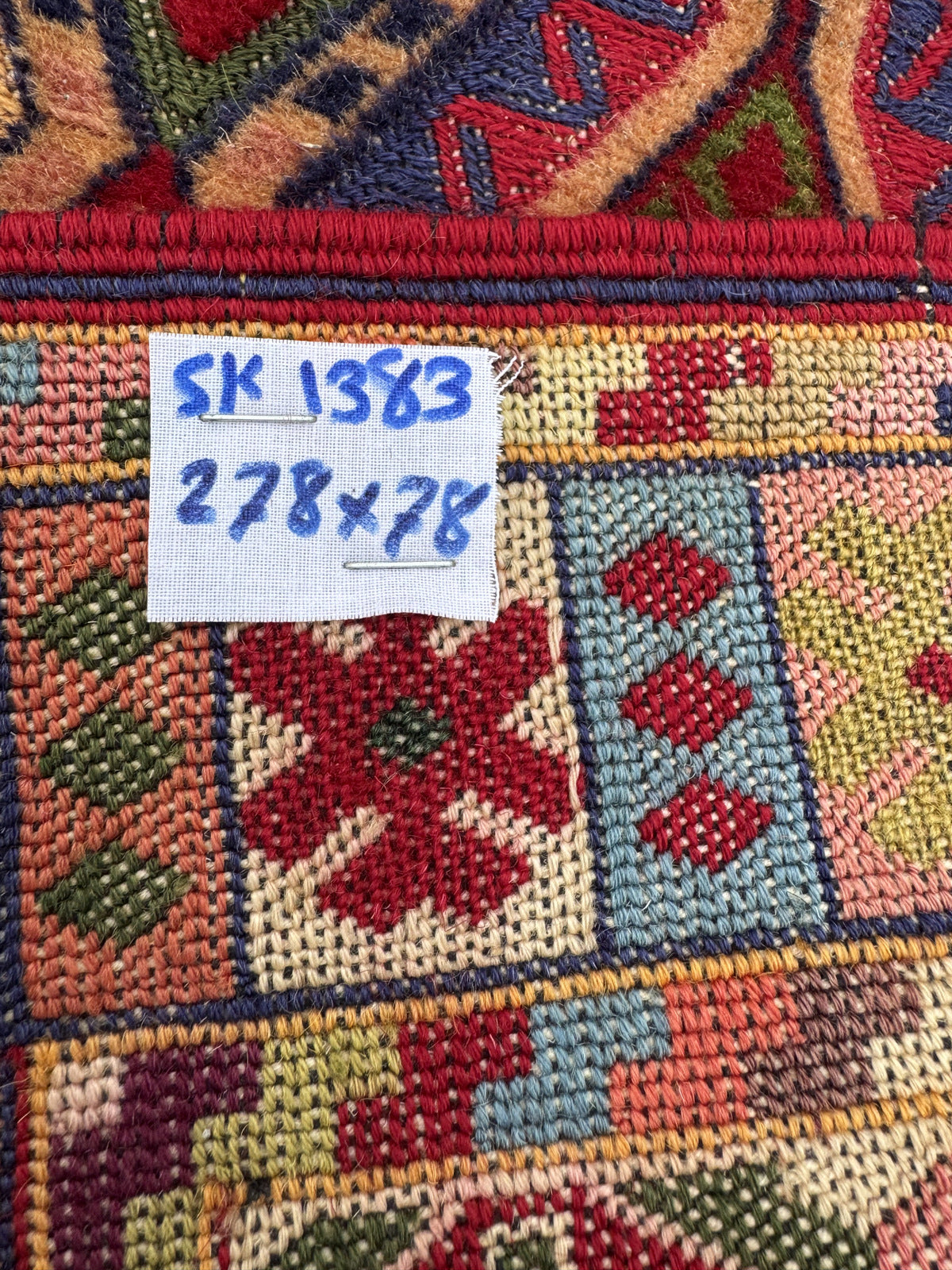 Handmade Fine Quality Meshwani Runner Rug 278 CM x 78 CM .