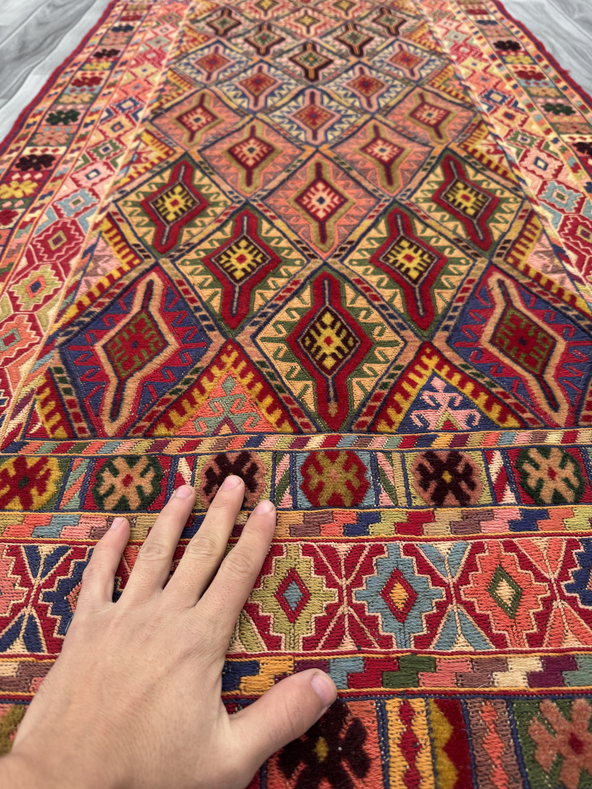 Handmade Fine Quality Meshwani Runner Rug 278 CM x 78 CM .