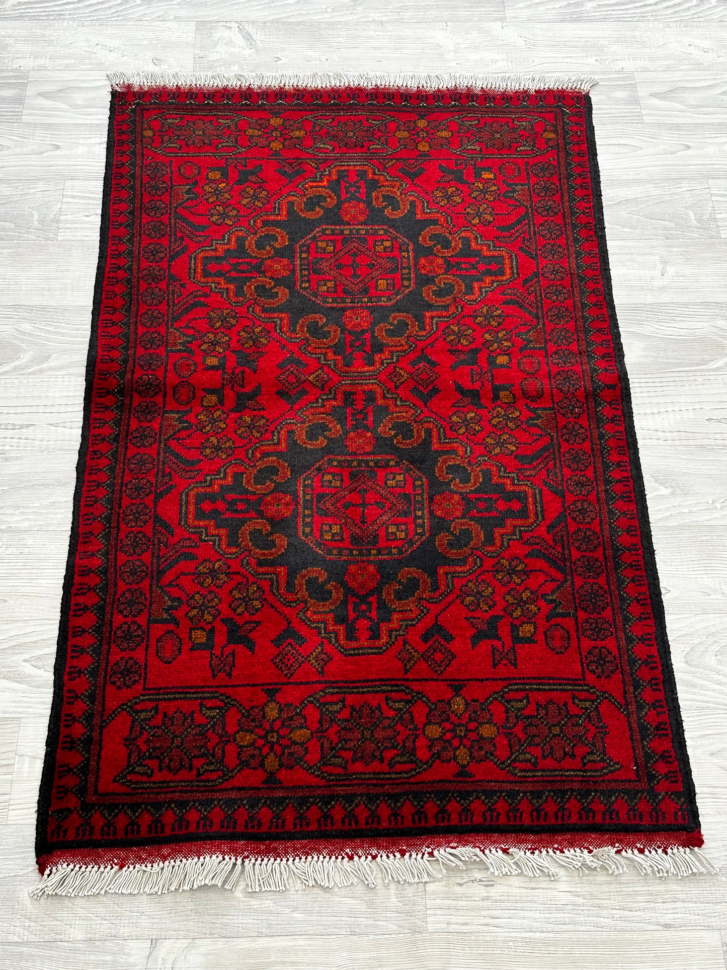 Hand Woven Afghan Traditional Khal Rug | 122 CM x 75 CM KSA#5036