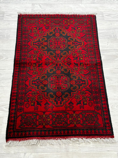 Hand Woven Afghan Traditional Khal Rug | 122 CM x 75 CM KSA#5036