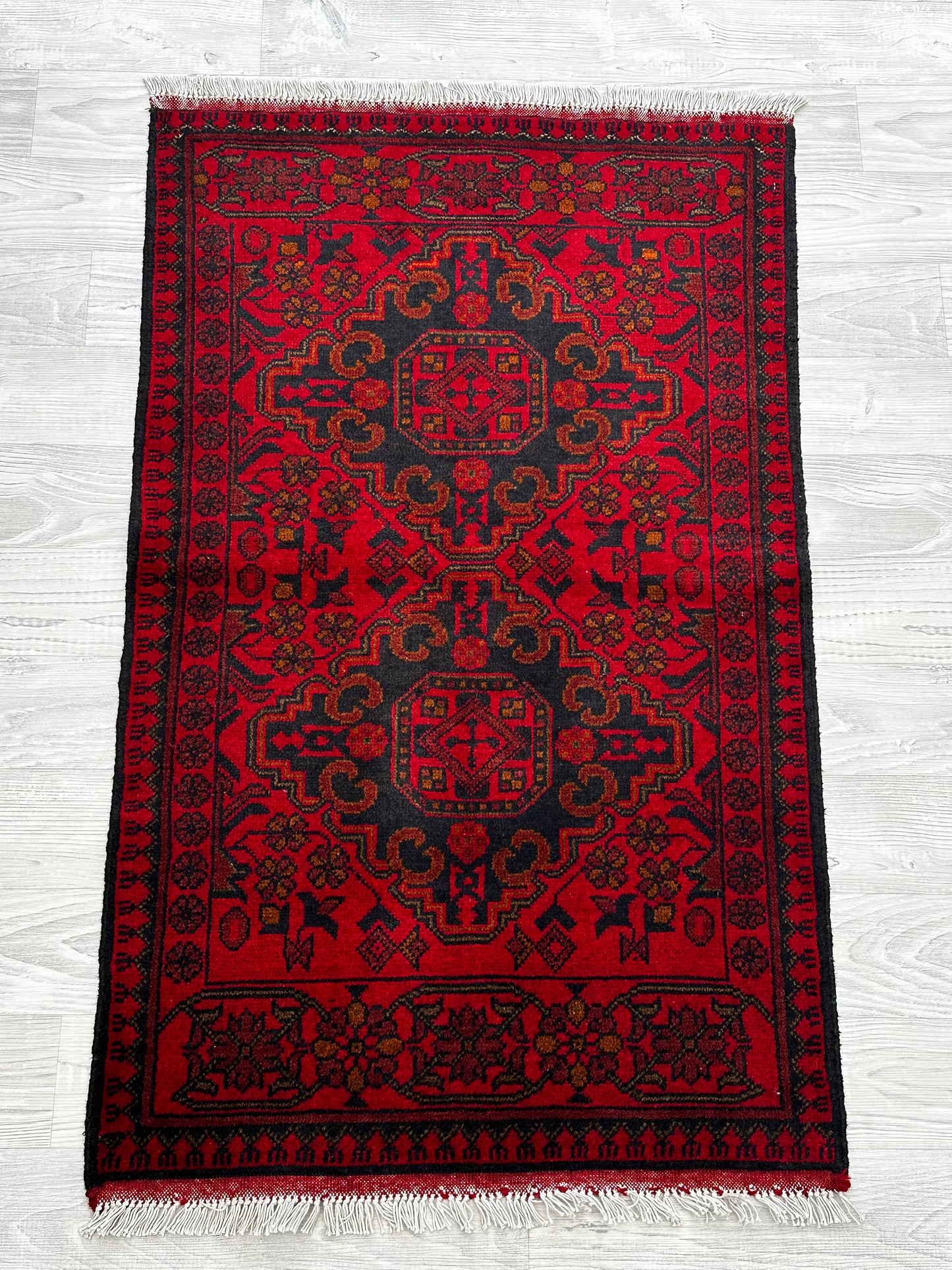 Hand Woven Afghan Traditional Khal Rug | 122 CM x 75 CM KSA#5036