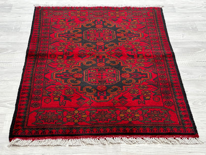 Hand Woven Afghan Traditional Khal Rug | 122 CM x 75 CM KSA#5036
